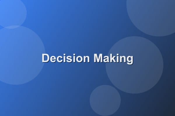 Optimized Decision Making